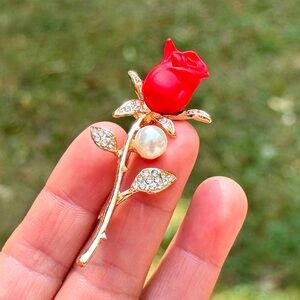 Rose Brooch flower pin rose pin mother's day gift valentine gift